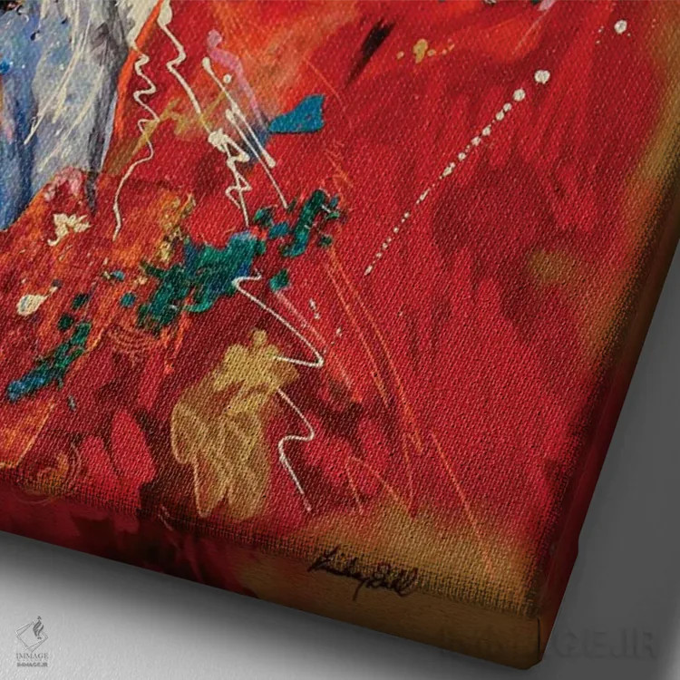 تابلو دکوراتیو اسطوخودوس اثر لیندزی دال - نمای نزدیک بافت بوم