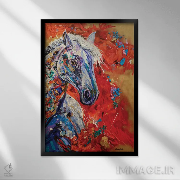 تابلو دکوراتیو اسطوخودوس اثر لیندزی دال - نمای قابدار مشکی