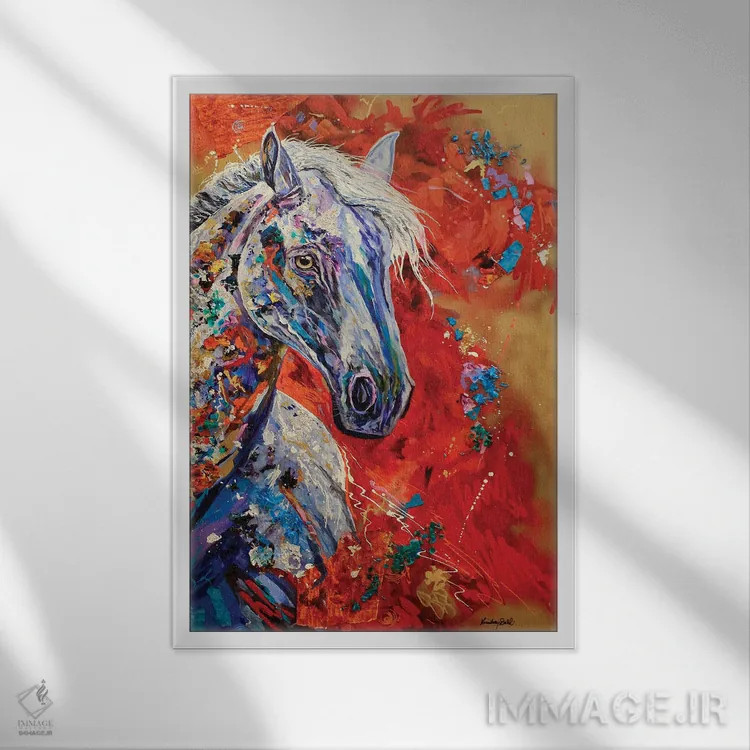 تابلو دکوراتیو اسطوخودوس اثر لیندزی دال - نمای قابدار سفید