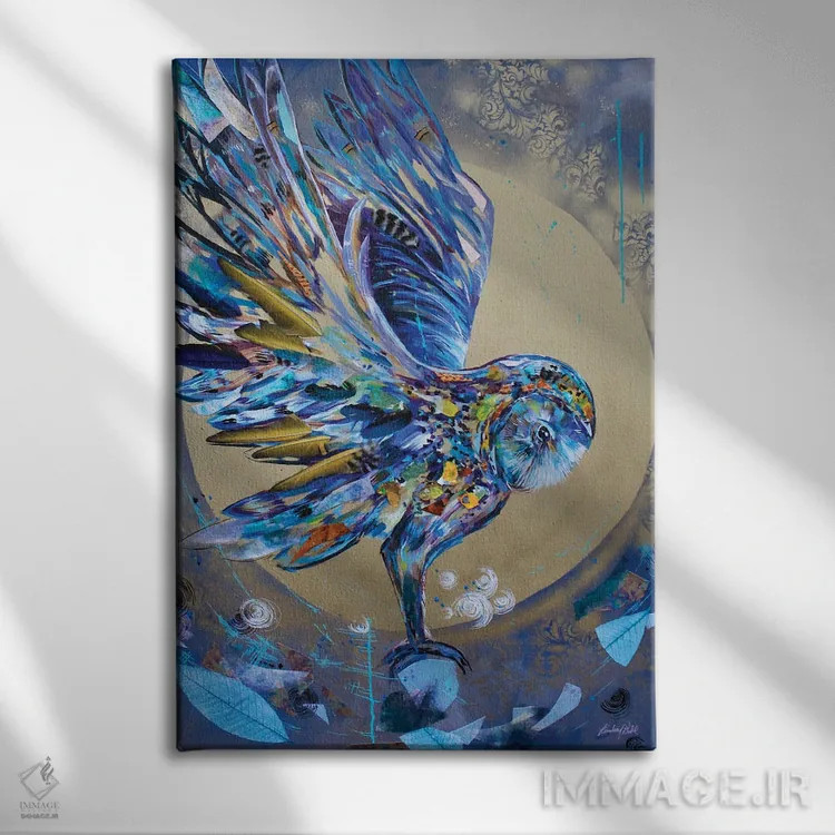 تابلو دکوراتیو ماه برداشت اثر لیندزی دال - نمای روبهرو روی دیوار