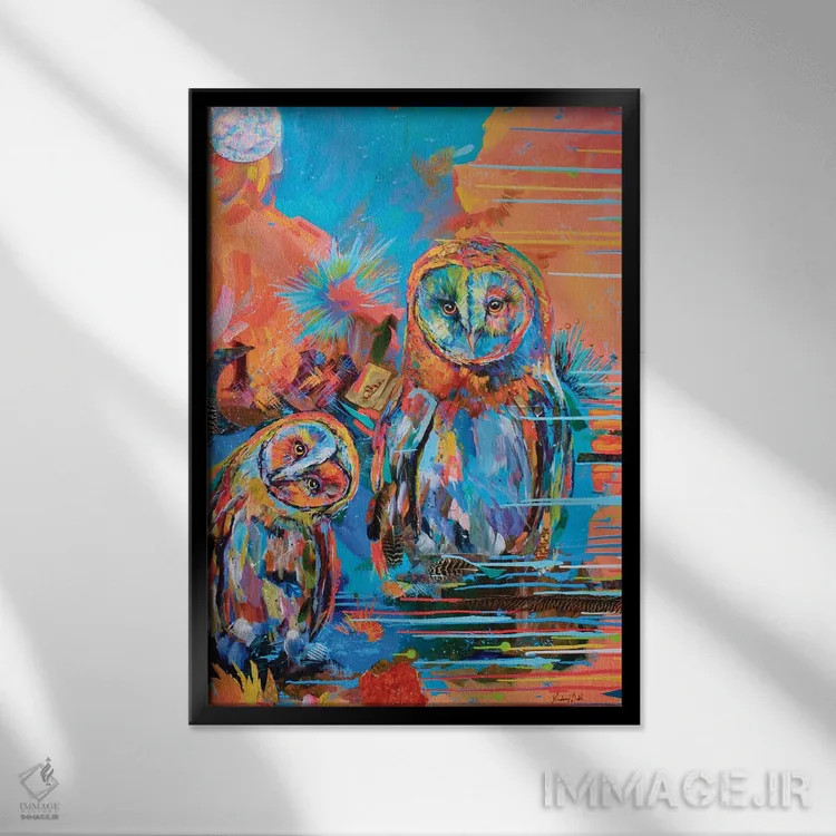 تابلو دکوراتیو همه چیز عالی اثر لیندزی دال - نمای قابدار مشکی