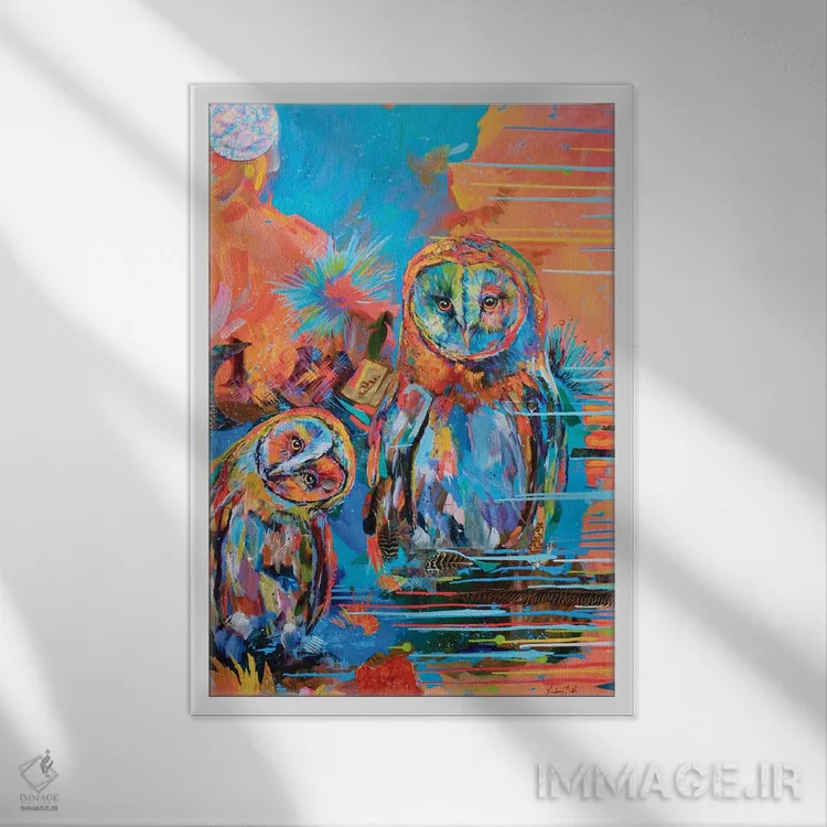تابلو دکوراتیو همه چیز عالی اثر لیندزی دال - نمای قابدار سفید