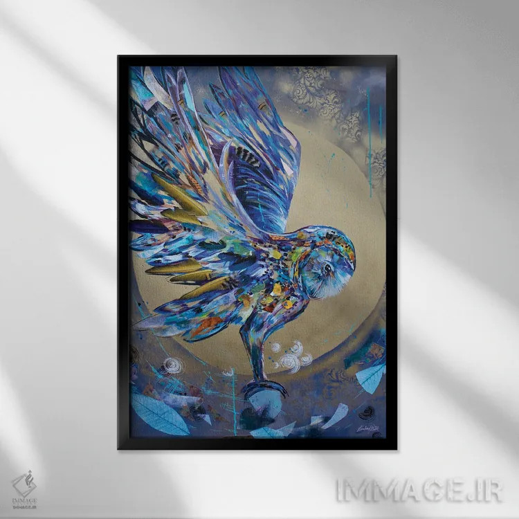 تابلو دکوراتیو ماه برداشت اثر لیندزی دال - نمای قابدار مشکی