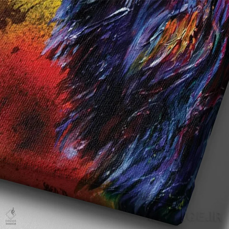 تابلو دکوراتیو فازی وازی اثر لیندزی دال - نمای نزدیک بافت بوم