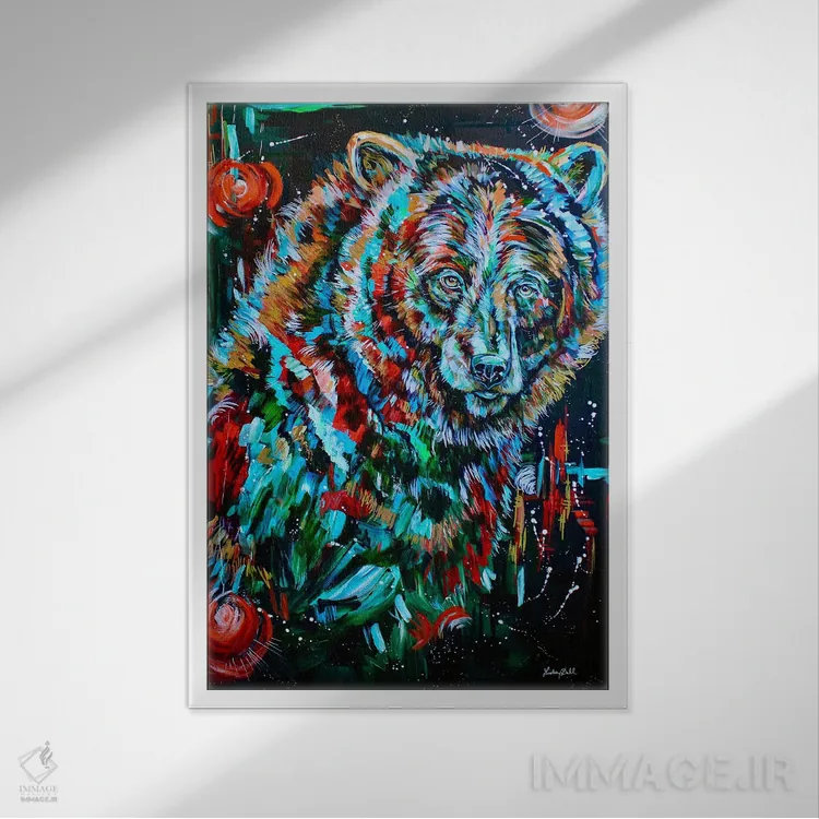 تابلو دکوراتیو کلوچه زنجبیلی اثر لیندزی دال - نمای قابدار سفید