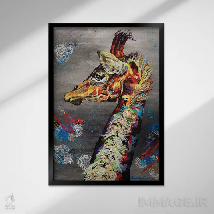 تابلو دکوراتیو آوریل اثر لیندزی دال - نمای قابدار مشکی