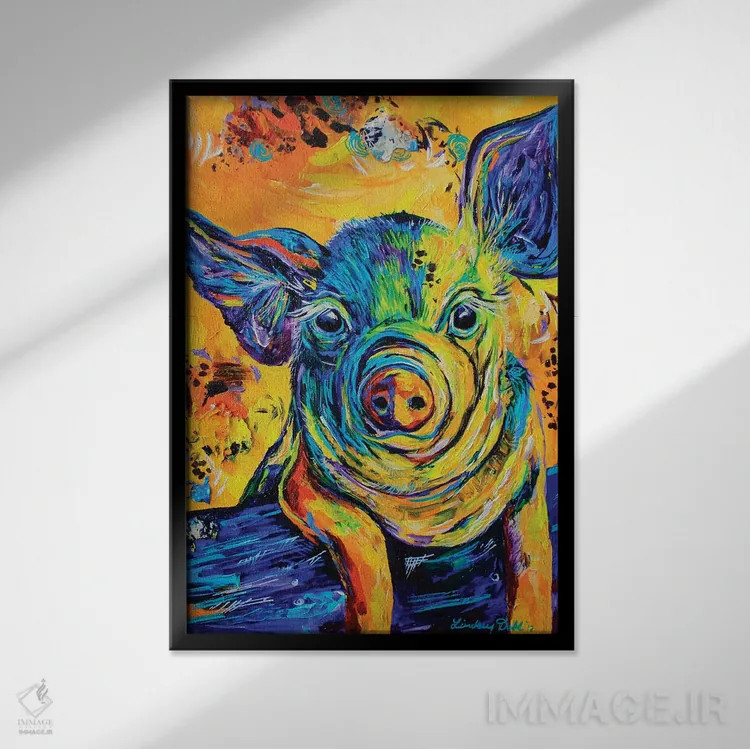 تابلو دکوراتیو وقت گذرانی اثر لیندزی دال - نمای قابدار مشکی