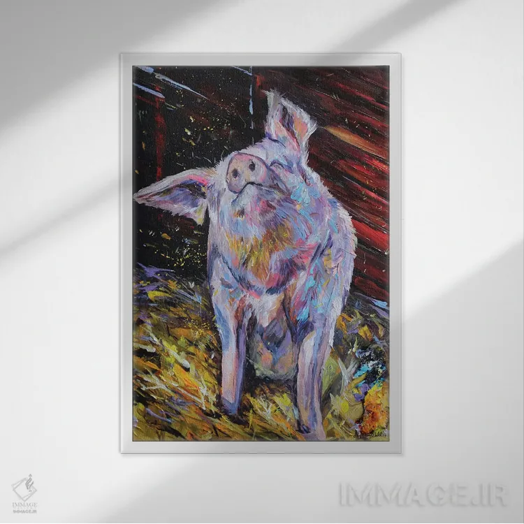 تابلو دکوراتیو روز درو اثر لیندزی دال - نمای قابدار سفید