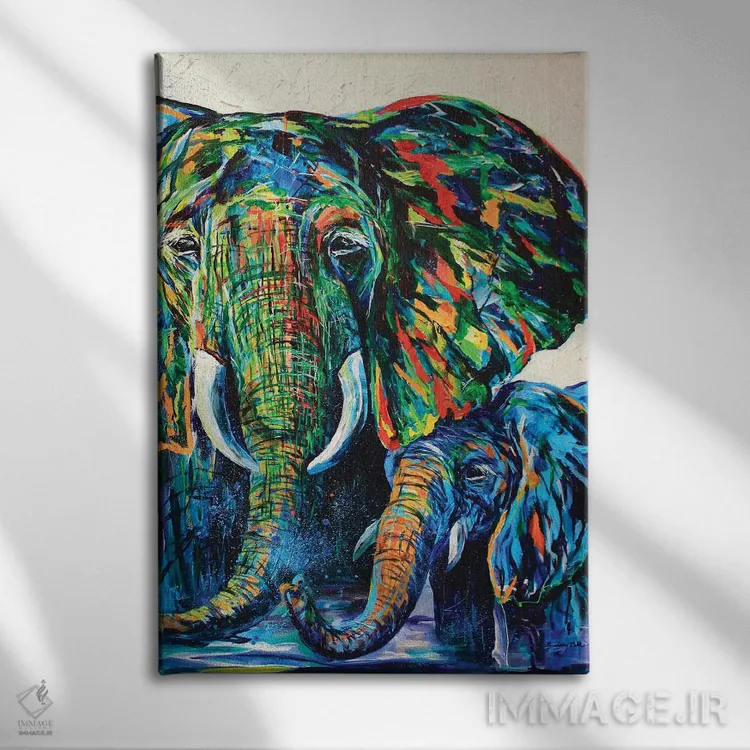 تابلو دکوراتیو آبی ملایم اثر لیندزی دال - نمای روبهرو روی دیوار