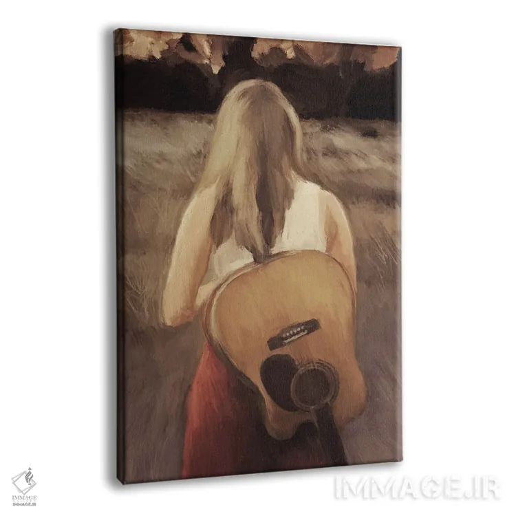 تابلو دکوراتیو سفر با گیتارم اثر دن منیلی - نمای پرسپکتیو محصول