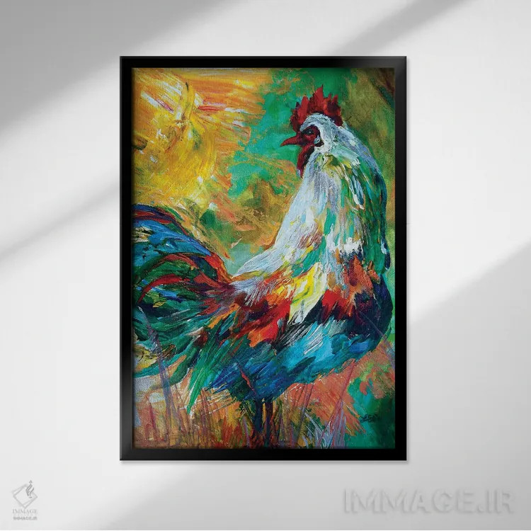 تابلو دکوراتیو کانگوروها اثر لیندزی دال - نمای قابدار مشکی