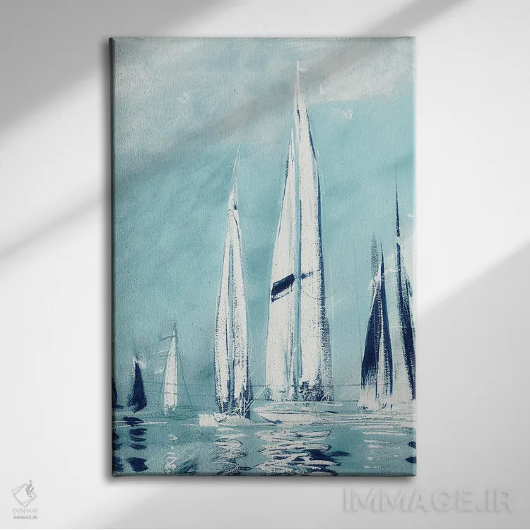 تابلو دکوراتیو بادبان های بلند خیالی اثر دن منیلی - نمای روبهرو روی دیوار