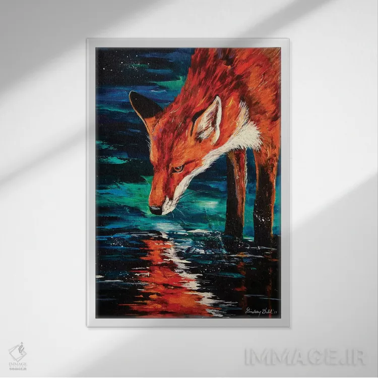 تابلو دکوراتیو بازتاب اثر لیندزی دال - نمای قابدار سفید