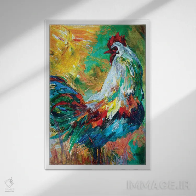 تابلو دکوراتیو کانگوروها اثر لیندزی دال - نمای قابدار سفید