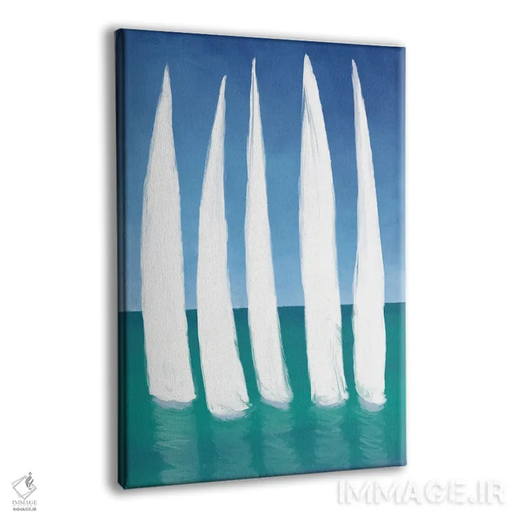 تابلو دکوراتیو قایق های بادبانی بلند اثر دن منیلی - نمای پرسپکتیو محصول