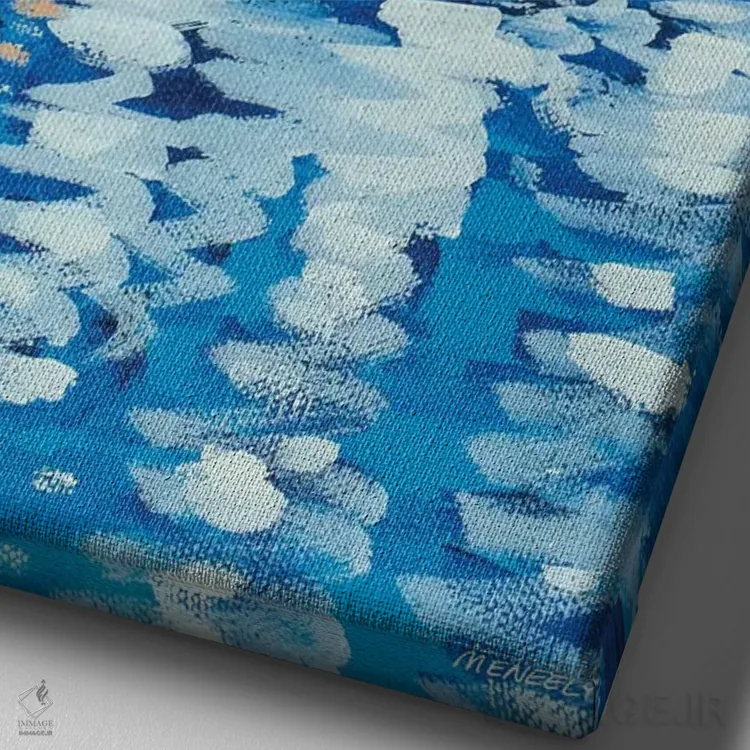 تابلو دکوراتیو دریانوردی II اثر دن منیلی - نمای نزدیک بافت بوم