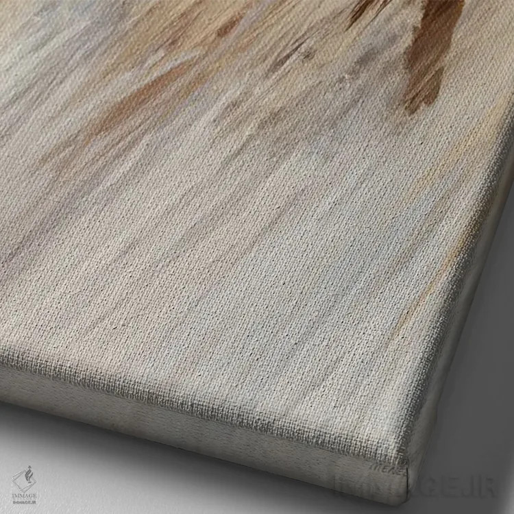 تابلو مینیمال تپه غروب گاومیش II اثر دن منیلی - نمای نزدیک بافت بوم