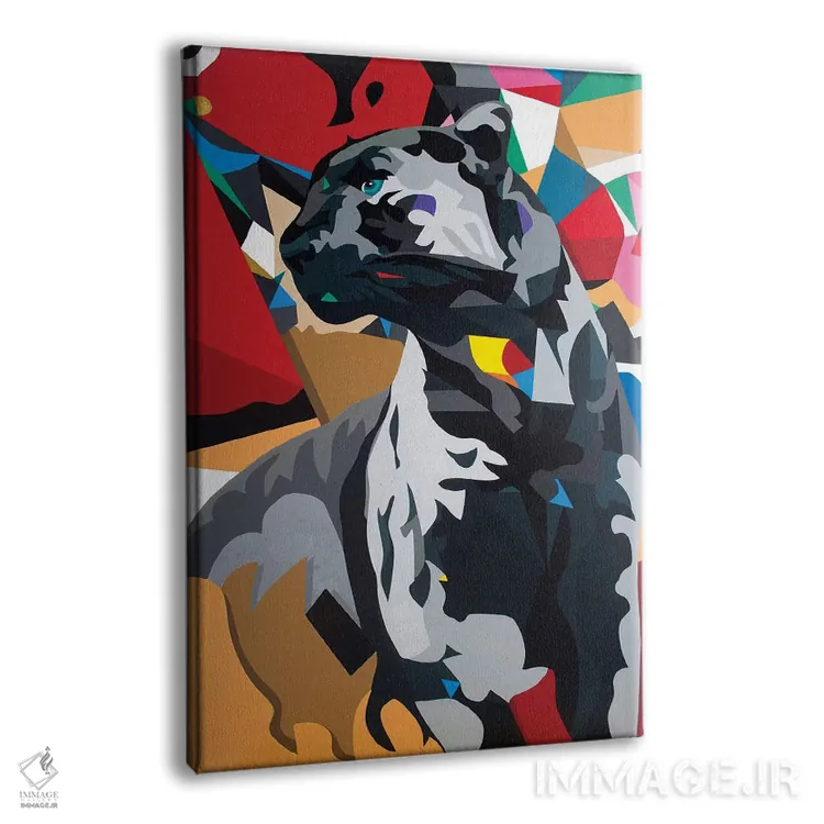 تابلو دکوراتیو پلنگ اثر داز - نمای پرسپکتیو محصول