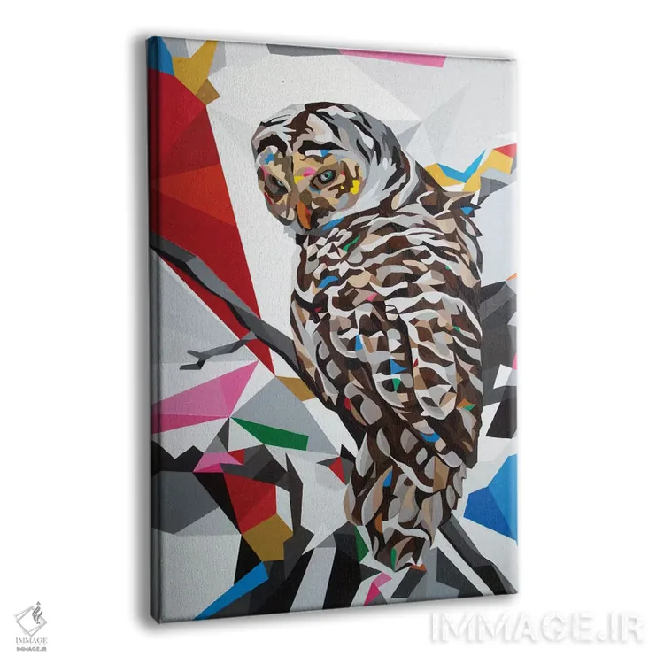 تابلو دکوراتیو جغد۲۲ اثر داز - نمای پرسپکتیو محصول