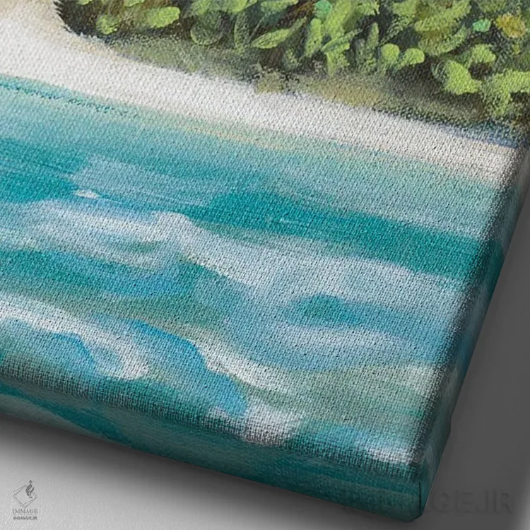 تابلو دکوراتیو فرار ساحلی II اثر دن منیلی - نمای نزدیک بافت بوم