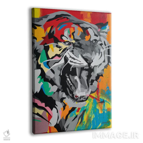 تابلو دکوراتیو ببر اثر داز - نمای پرسپکتیو محصول