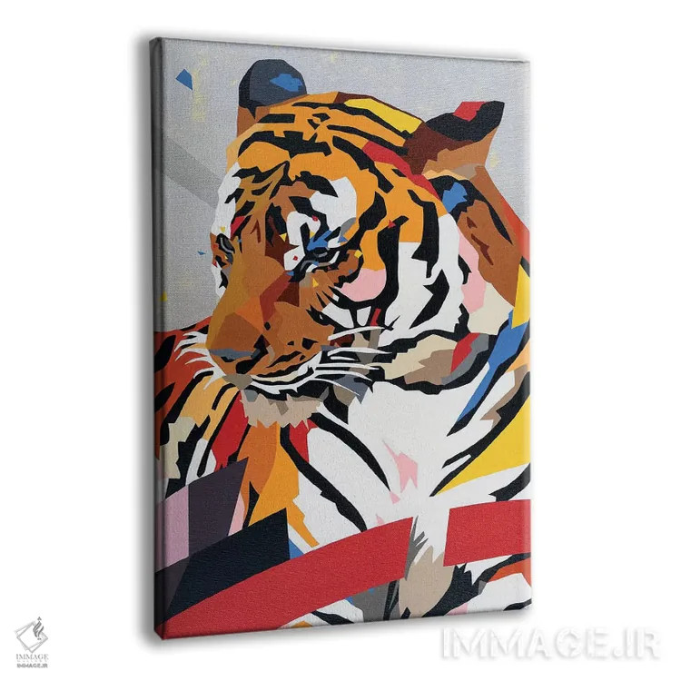 تابلو دکوراتیو ببر چینی اثر داز - نمای پرسپکتیو محصول