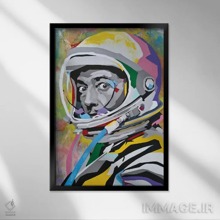 تابلو دکوراتیو کازمو دالی اثر داز - نمای قابدار مشکی