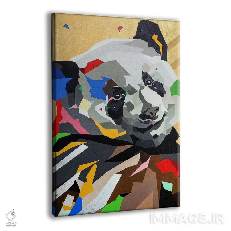 تابلو دکوراتیو پاندای شاد اثر داز - نمای پرسپکتیو محصول