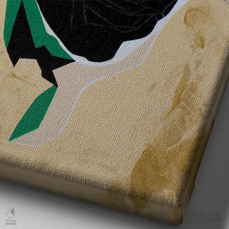 تابلو دکوراتیو مطالعه ای برای پرتره I اثر داز - نمای نزدیک بافت بوم