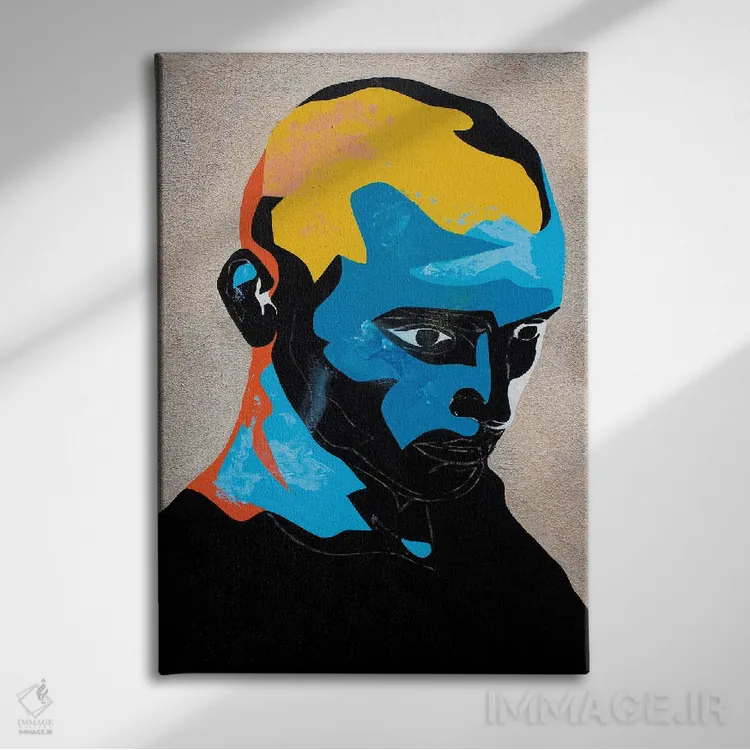 تابلو دکوراتیو مطالعه ای برای پرتره IV اثر داز - نمای روبهرو روی دیوار