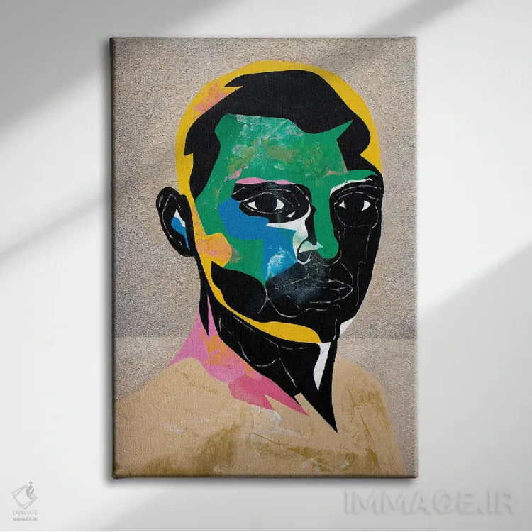 تابلو دکوراتیو مطالعه ای برای پرتره V اثر داز - نمای روبهرو روی دیوار