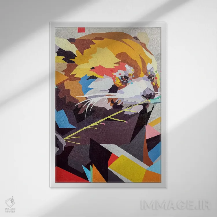 تابلو دکوراتیو پاندای قرمز II اثر داز - نمای قابدار سفید