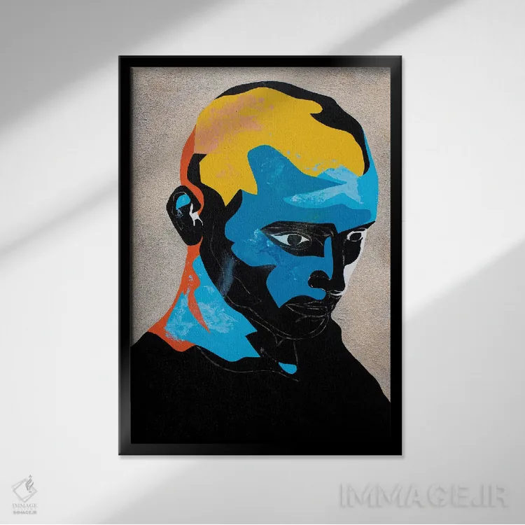 تابلو دکوراتیو مطالعه ای برای پرتره IV اثر داز - نمای قابدار مشکی