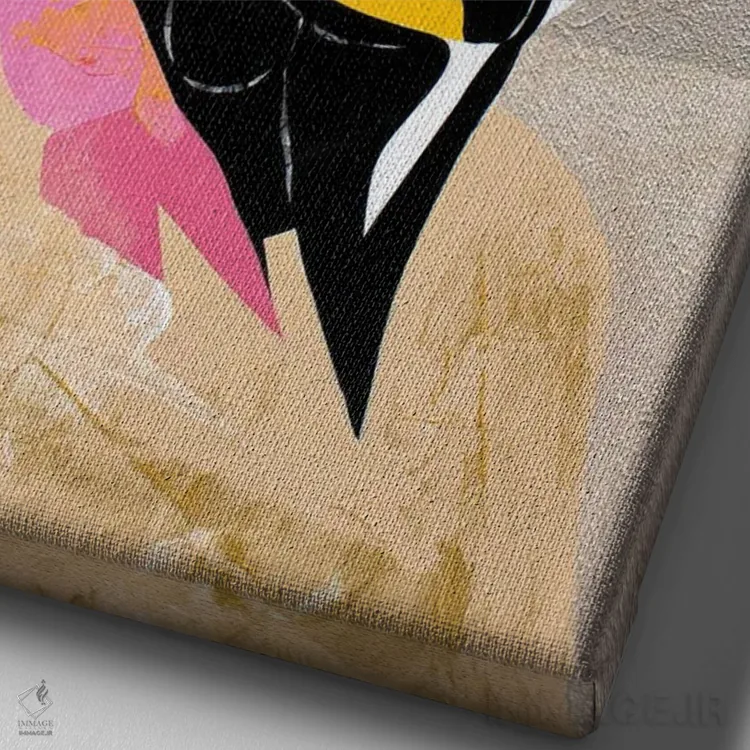 تابلو دکوراتیو مطالعه ای برای پرتره V اثر داز - نمای نزدیک بافت بوم