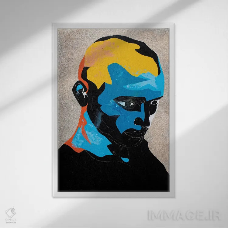 تابلو دکوراتیو مطالعه ای برای پرتره IV اثر داز - نمای قابدار سفید