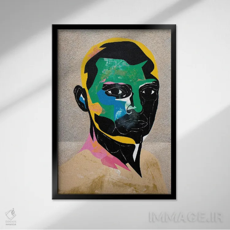 تابلو دکوراتیو مطالعه ای برای پرتره V اثر داز - نمای قابدار مشکی