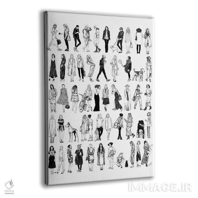 تابلو دکوراتیو سبک های متفاوت اثر امبر دی - نمای پرسپکتیو محصول