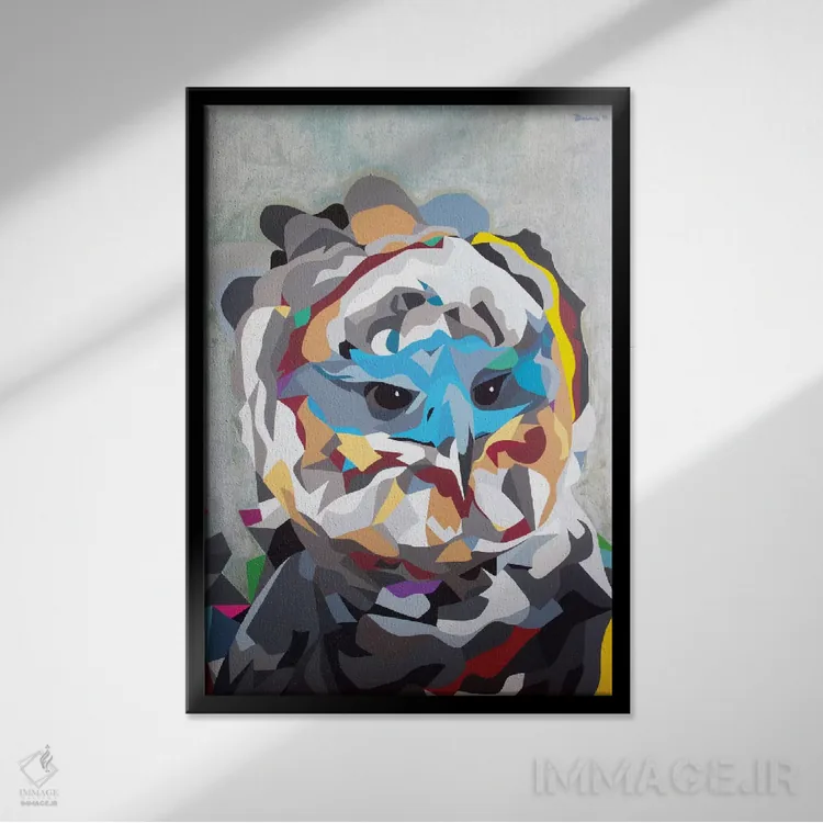 تابلو دکوراتیو هارپی اثر داز - نمای قابدار مشکی