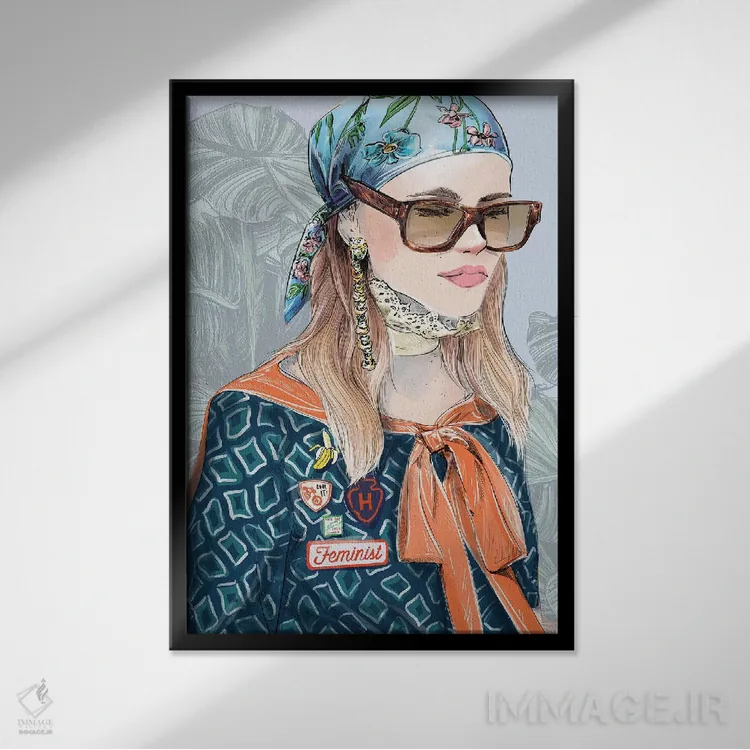 تابلو دکوراتیو کمپین یازدهم اثر امبر دی - نمای قابدار مشکی