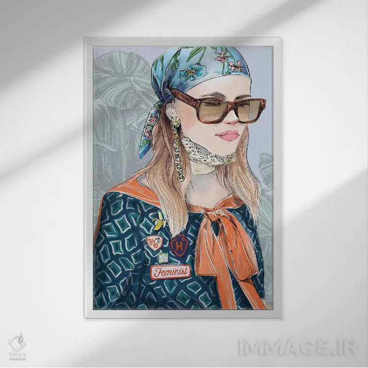 تابلو دکوراتیو کمپین یازدهم اثر امبر دی - نمای قابدار سفید