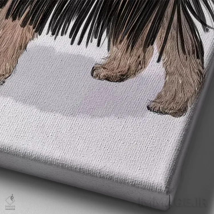 تابلو دکوراتیو دیور اثر امبر دی - نمای نزدیک بافت بوم