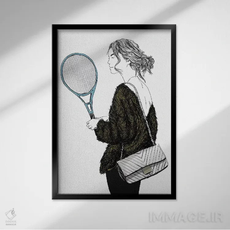 تابلو دکوراتیو داش نهم اثر امبر دی - نمای قابدار مشکی