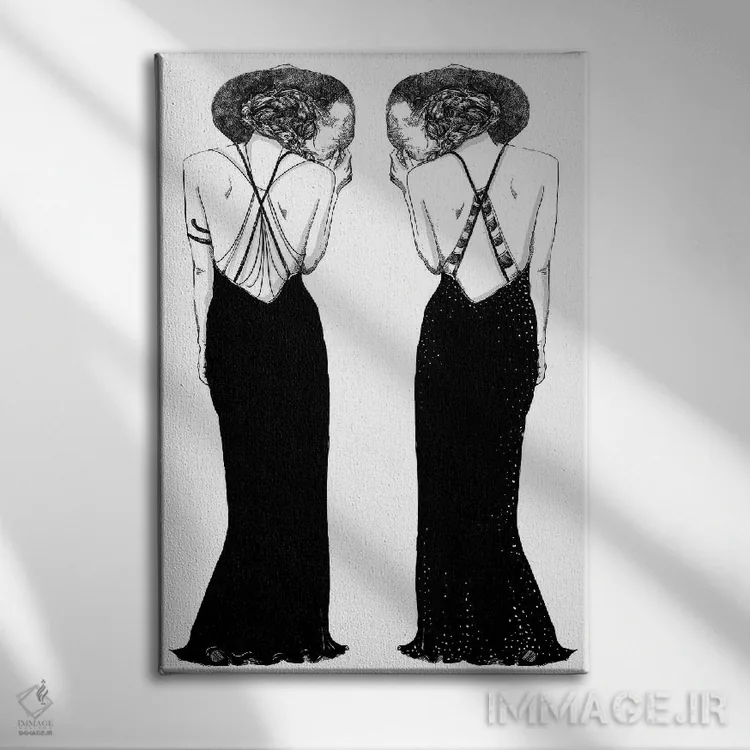 تابلو دکوراتیو نگاه دوباره اثر امبر دی - نمای روبهرو روی دیوار