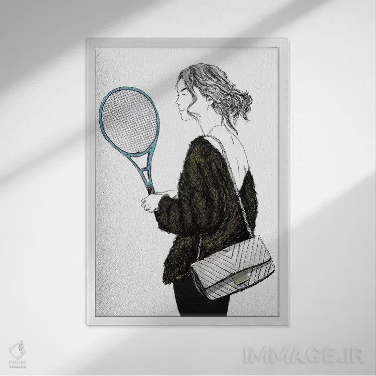 تابلو دکوراتیو داش نهم اثر امبر دی - نمای قابدار سفید