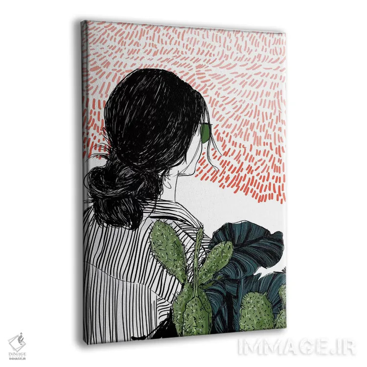 تابلو دکوراتیو باغ قرمز اثر امبر دی - نمای پرسپکتیو محصول