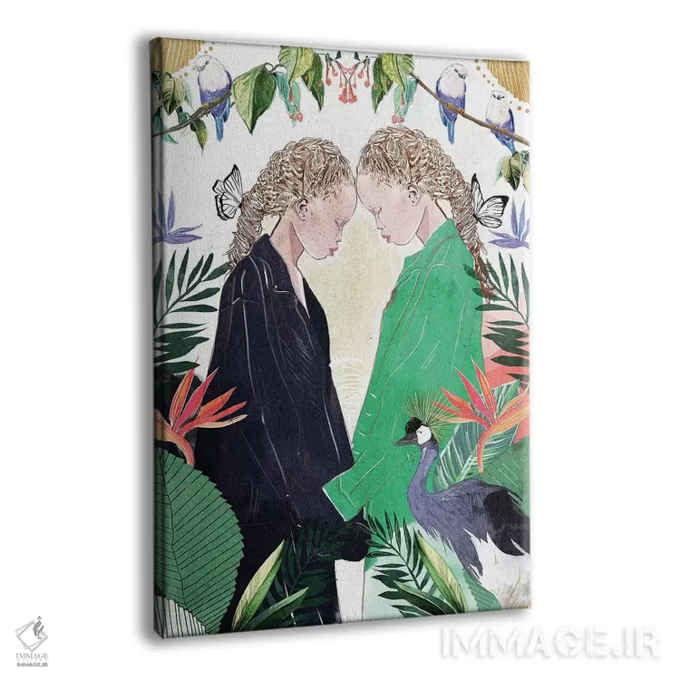 تابلو دکوراتیو دوستان صمیمی اثر امبر دی - نمای پرسپکتیو محصول