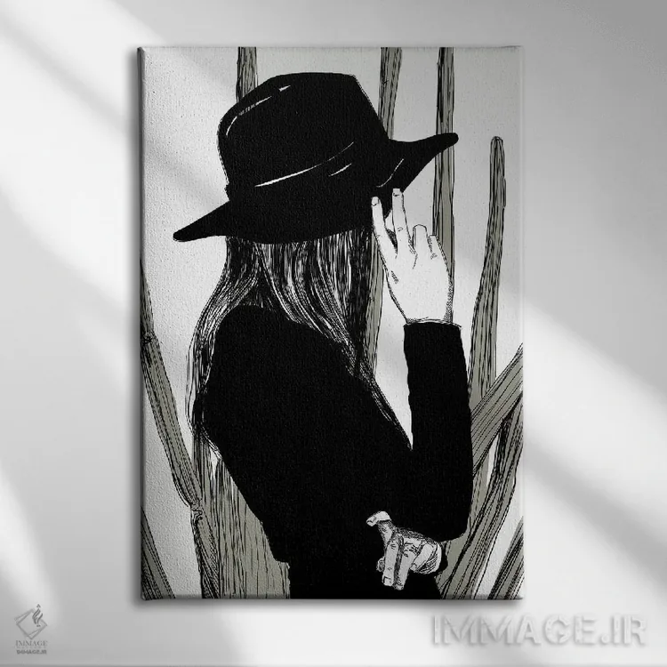 تابلو دکوراتیو پنهان اثر امبر دی - نمای روبهرو روی دیوار