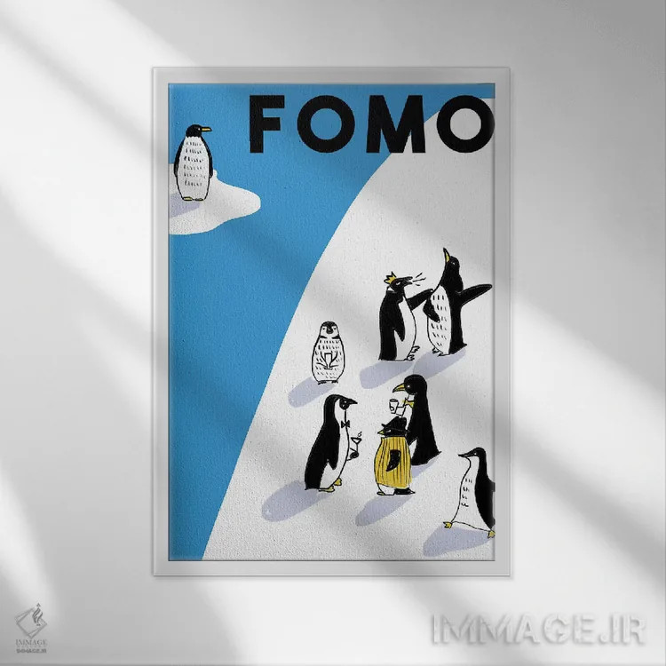 تابلو دکوراتیو افومو یک اثر امبر دی - نمای قابدار سفید