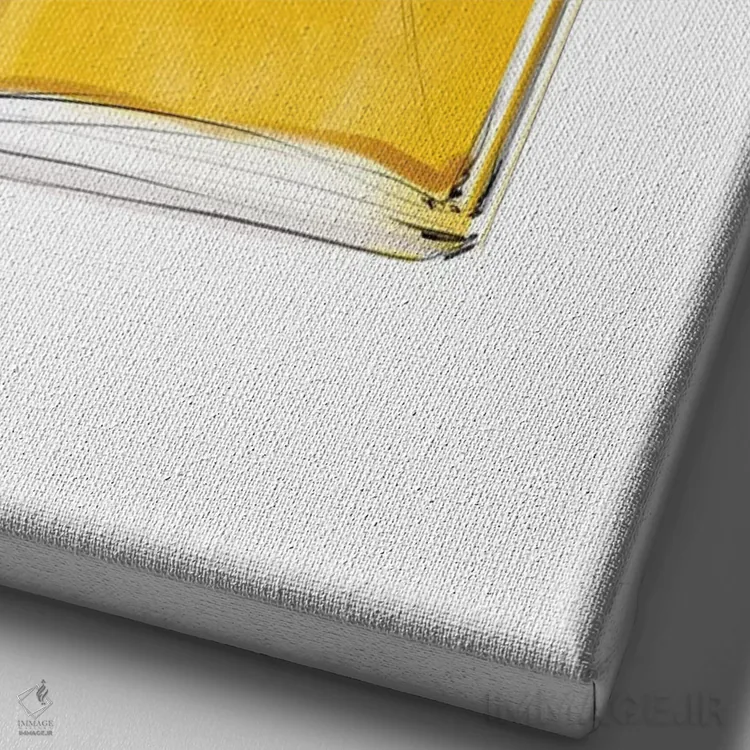 تابلو دکوراتیو شماره ۵ اثر امبر دی - نمای نزدیک بافت بوم