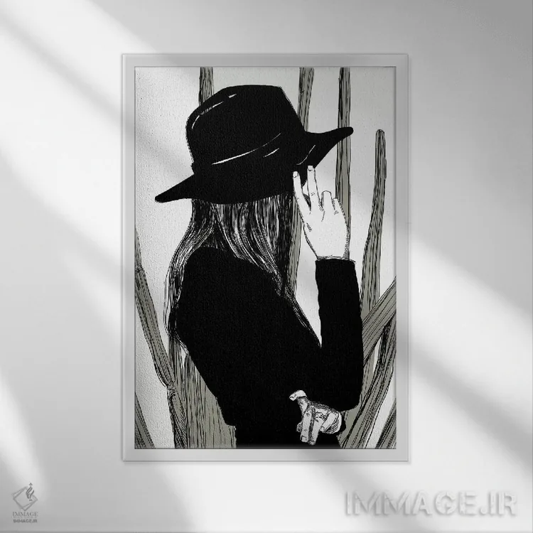 تابلو دکوراتیو پنهان اثر امبر دی - نمای قابدار سفید